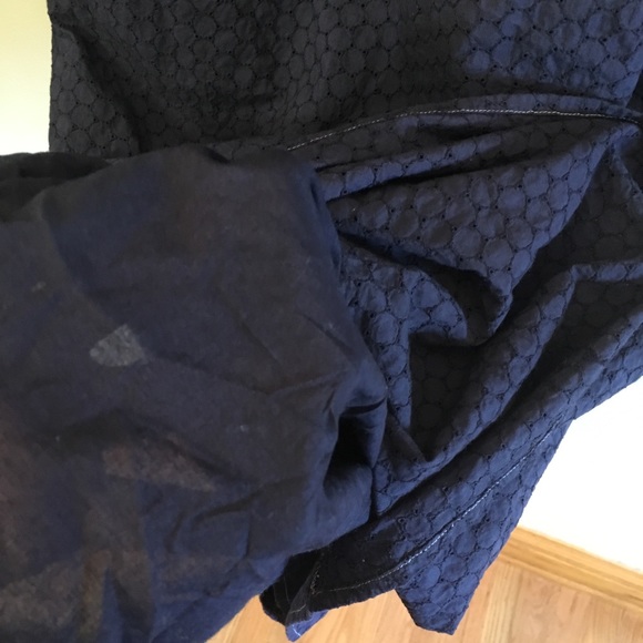 Navy fully lined dress w/ colorful Pompom detail 2 - Picture 8 of 8